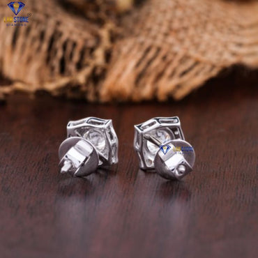 1.50 TDW Round Cut Diamond Stud Earring