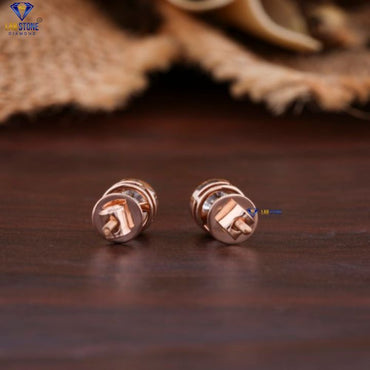 1.08 TDW Round Cut Diamond Solitaire Stud Earring