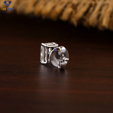 0.38 TDW Radiant Cut Diamond Stud Earrings