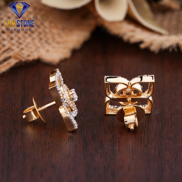 1.10 TDW Round Cut Diamond Stud Earring