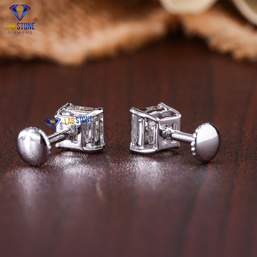 2.00 TDW Princess Cut Diamond Solitaire Stud