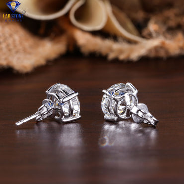 4.00 TDW Round Cut Diamond Stud Earrings