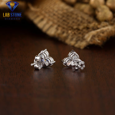 1.40 TDW Heart Cut Diamond Solitaire Stud Earring