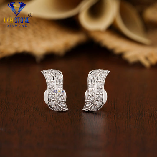 0.31 TDW Round Cut Diamond Stud Earring