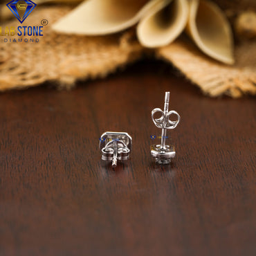 0.42 TDW Radiant & Round Cut Diamond Stud Earrings