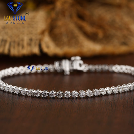 1.94 TDW Round Cut Diamond Tennis Bracelet