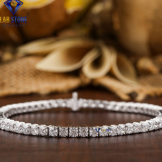 6.60 TDW Cushion Cut Diamond Tennis Bracelet