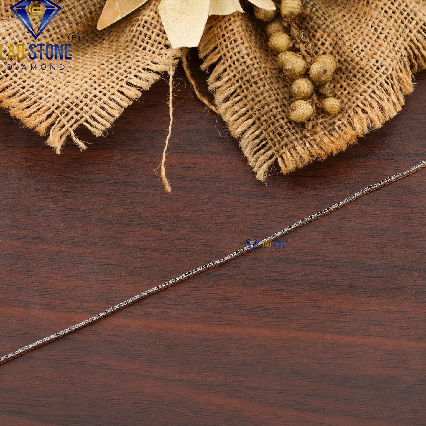 0.62 TDW Black Round Cut Gemstone Tennis Bracelet