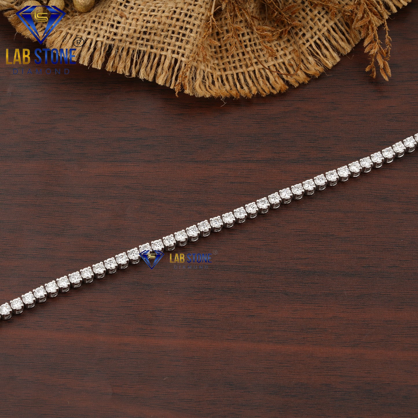 4.66 TDW Round Cut Diamond Tennis Bracelet