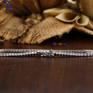 1.94 TDW Round Cut Diamond Tennis Bracelet