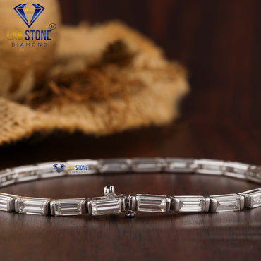 7.77 TDW Baguette Cut Diamond Tennis Bracelet