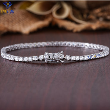 6.32 TDW Round Cut Diamond Tennis Bracelet
