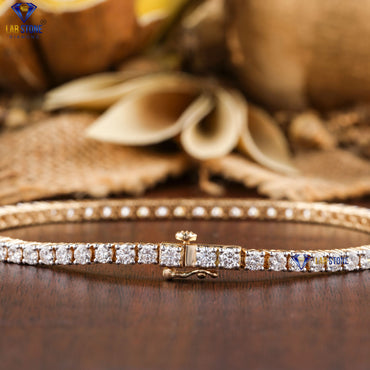 2.84 TDW Round Cut Diamond Tennis Bracelet