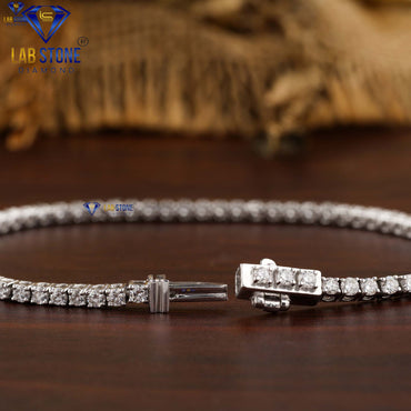 4.41 TDW Round Cut Diamond Tennis Bracelet