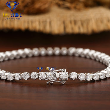 9.14 TDW Round Cut Diamond Tennis Bracelet