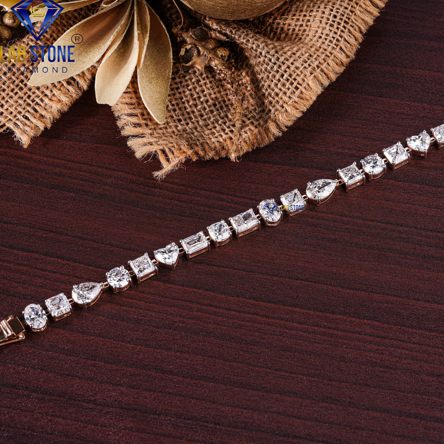 17.26 TDW Emerald, Princess, Oval, Asscher, Pear, Heart & Round Cut Diamond Slider Bracelet