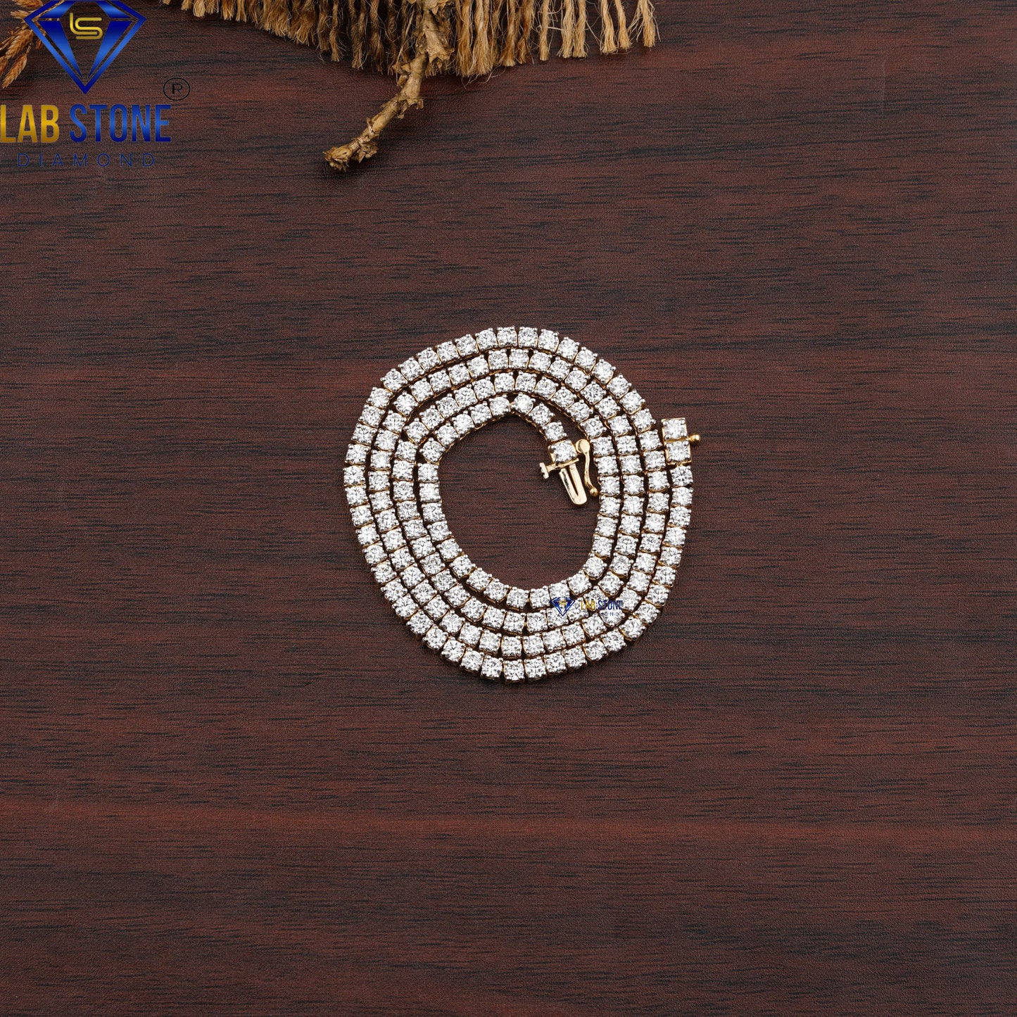 10.08 TDW Round Cut Diamond Tennis Necklace