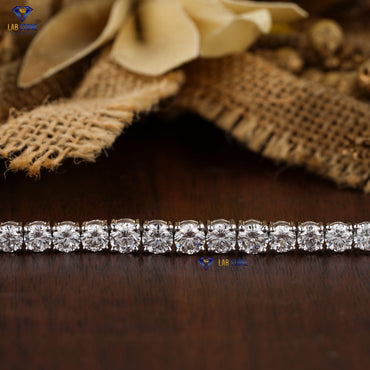 21.50 TDW Round Cut Diamond Tennis Necklace
