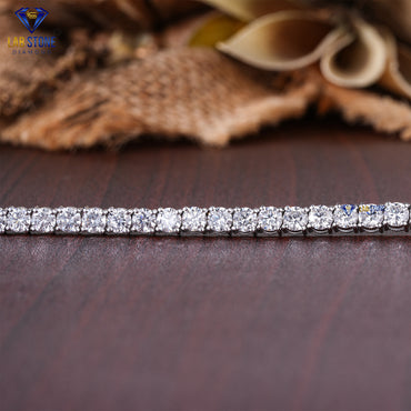 9.00 TDW Round Cut Diamond Women’s Tennis Necklace