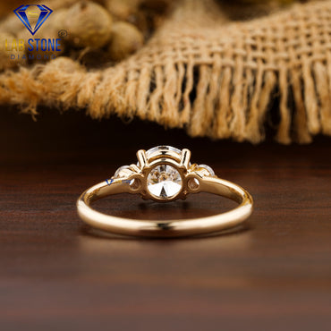 1.66 TDW Round Cut Women’s Three Stone Diamond Ring