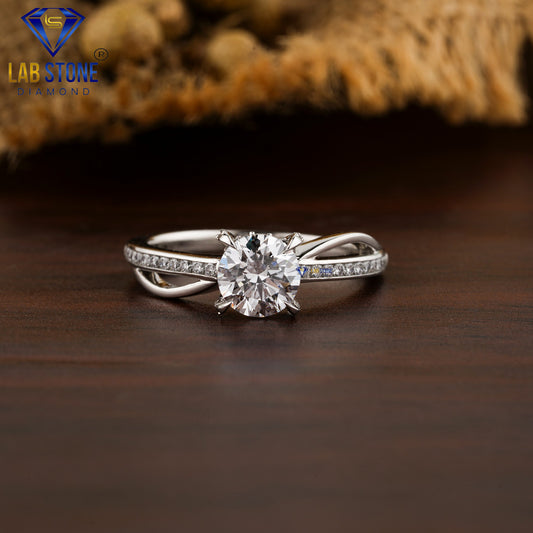 1.25 TDW Round Cut Women’s Engagement Diamond Ring
