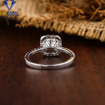 1.43 TDW Round Cut Diamond Halo Ring