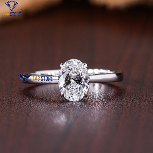 1.00 TDW Oval Cut Diamond Women’s Solitaire Ring