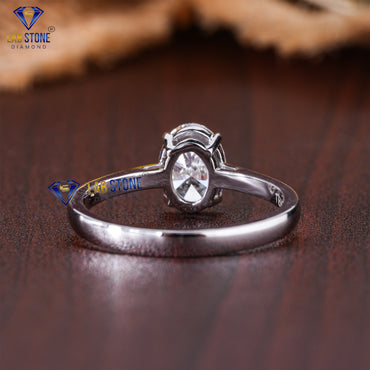 1.00 TDW Oval Cut Diamond Women’s Solitaire Ring