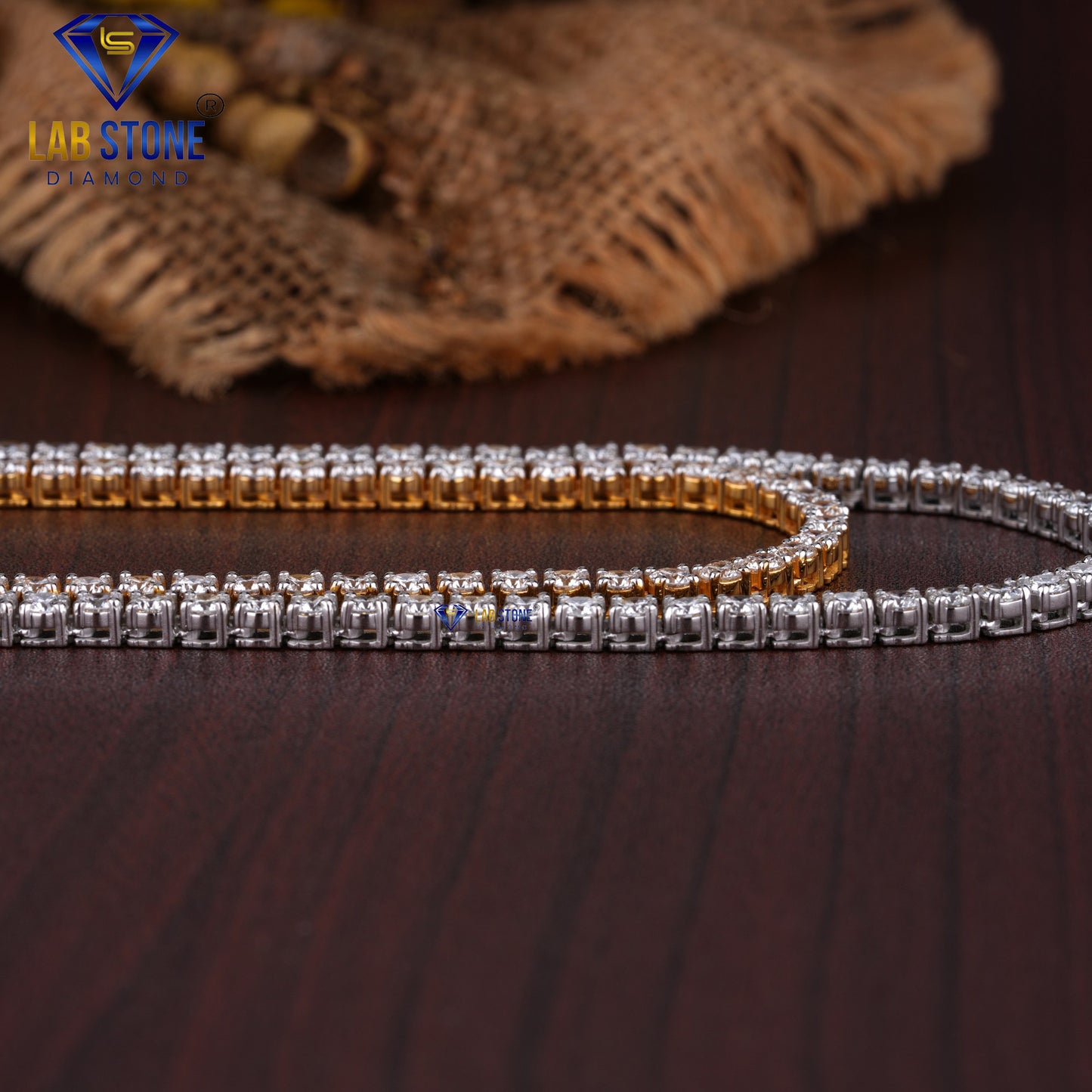 23.71 TDW Round Cut Diamond Tennis Necklace