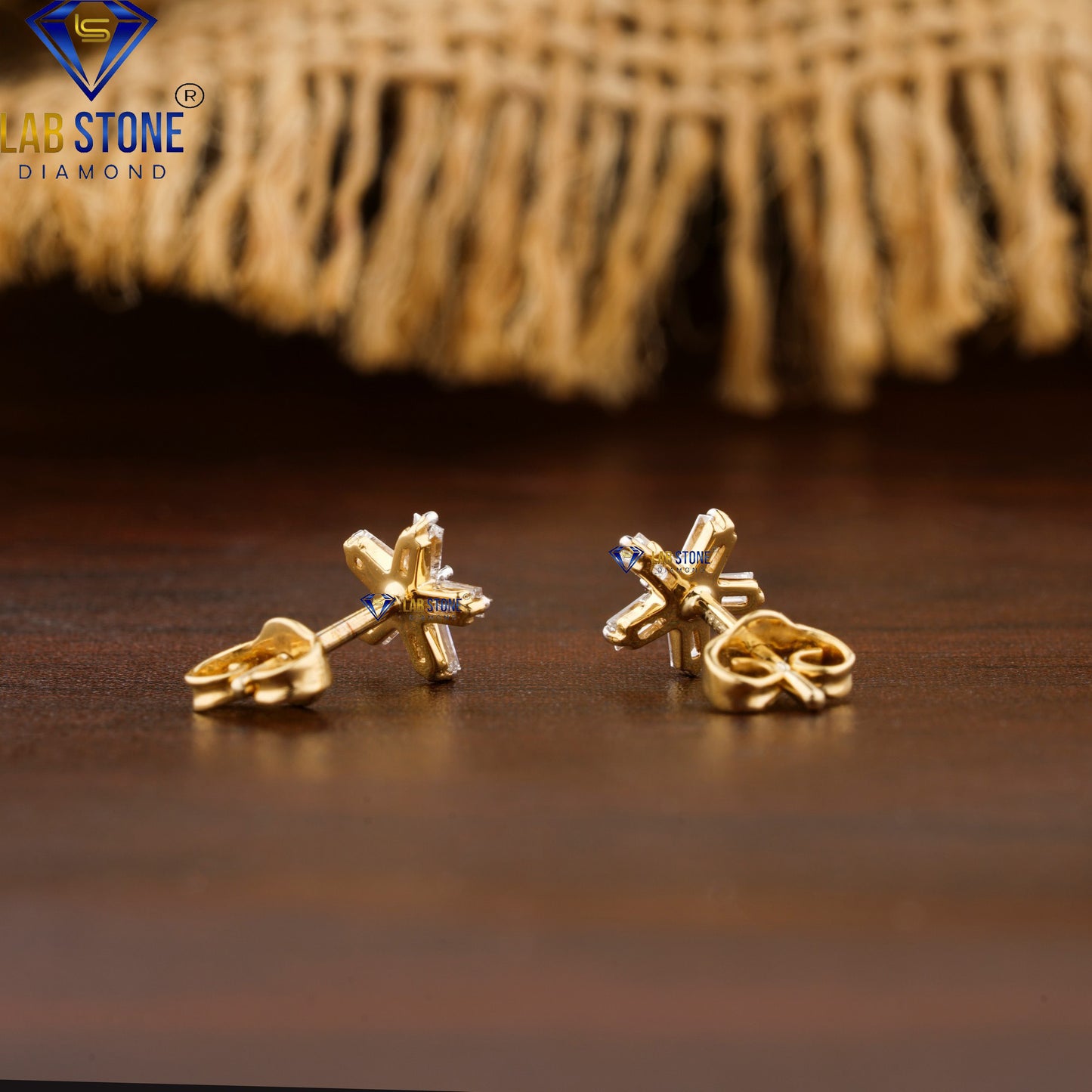 0.45 TDW Baguette & Round Cut Diamond Pendant & Earring