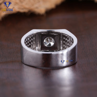 1.47 TDW Round Cut Men’s Diamond Engagement Ring