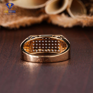 0.45 TDW Round Cut Diamond Men's Engagement Ring