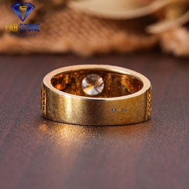 1.00 TDW Round Cut Diamond Men’s Solitaire Ring