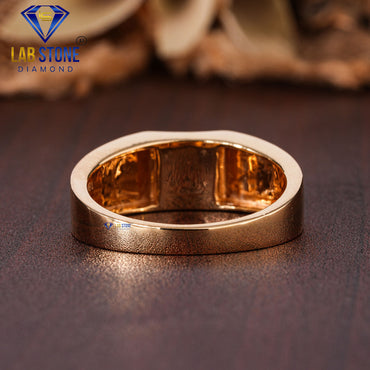 1.00 TDW Cushion Cut Men’s Solitaire Diamond Ring