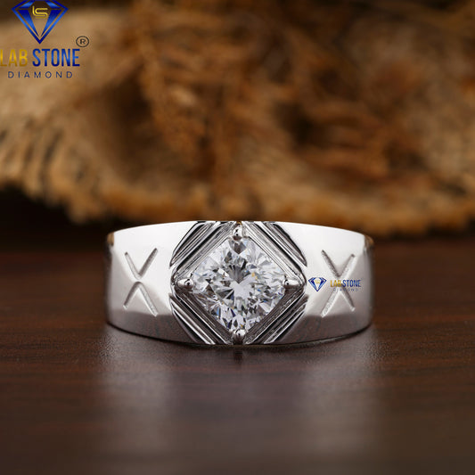 1.51 TDW Cushion Cut Daimond Men’s Solitaire Ring