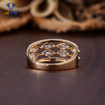 0.93 TDW Marquise & Round Cut Diamond Women's Band