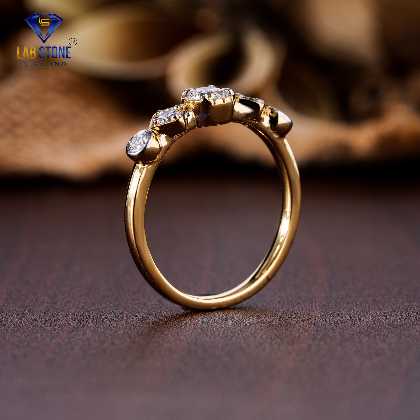 0.49 TDW Round Cut Diamond women's Band