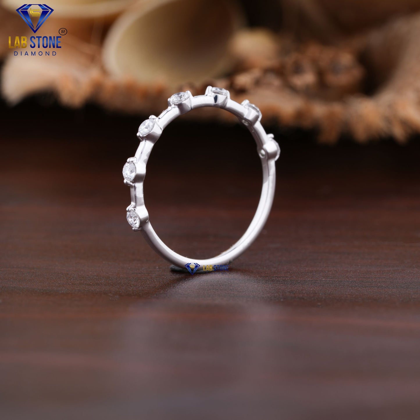 0.24 TDW Round Cut Women's Diamond Band Ring