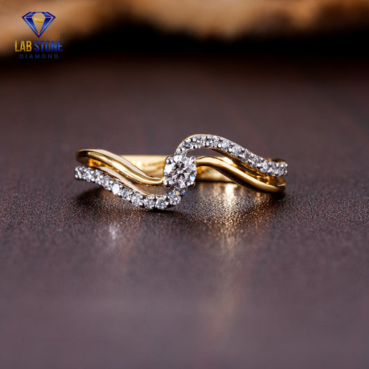 0.23 TDW Round Cut Diamond Engagement Ring