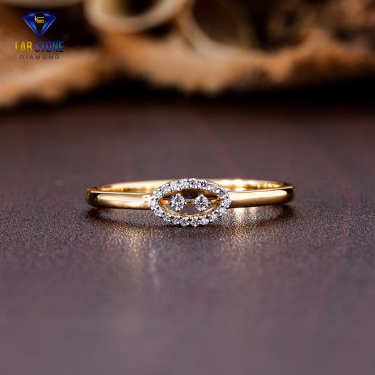 0.06 TDW Round Cut Diamond Engagement Ring