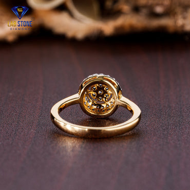 0.52 TDW Round Cut Diamond Engagement Ring