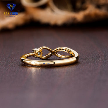 0.14 TDW Round Cut Diamond Engagement Ring