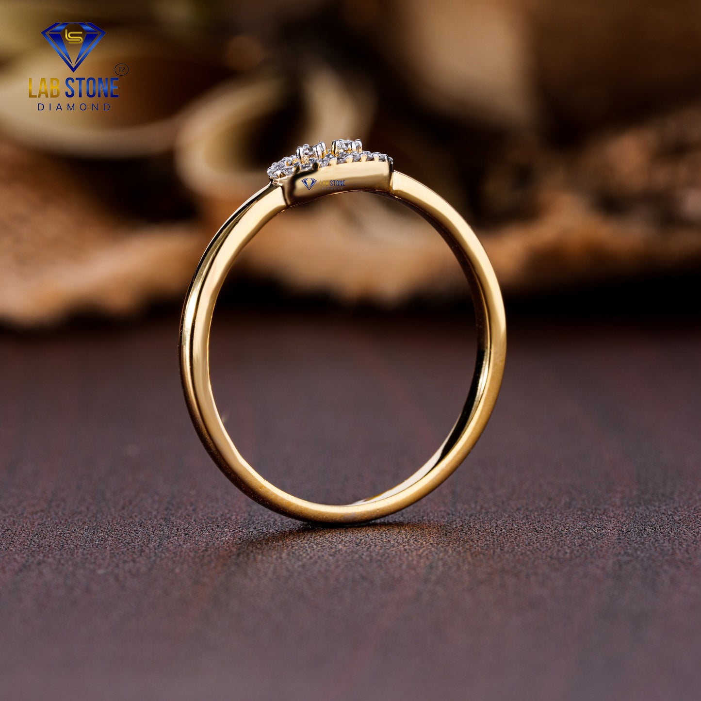 0.06 TDW Round Cut Diamond Engagement Ring