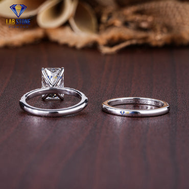 2.83 TDW Radiant & Round Cut Diamond Women's Ring with Band