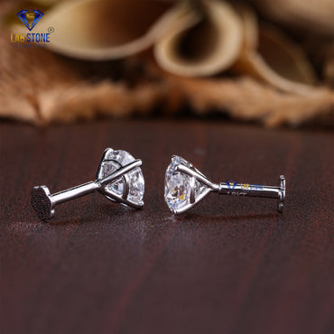 10.02 TDW Round Cut Diamond Solitaire Stud