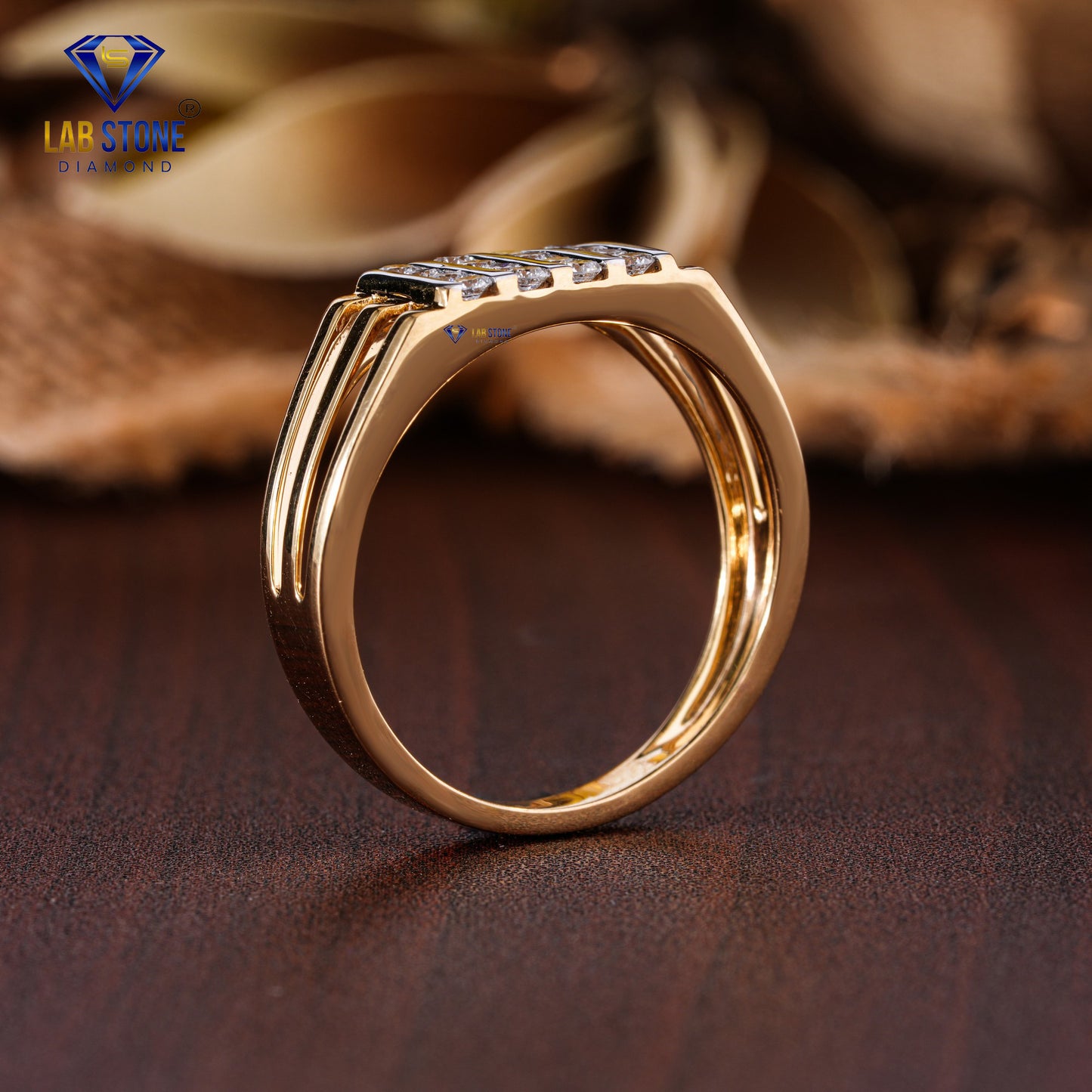 0.40 TDW Round Cut Diamond Men's Engagement Ring