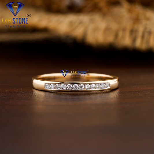 0.20 TDW Round Cut Women’s Diamond Band Ring