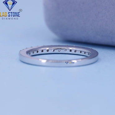 0.49 TDW Round Cut Women's Diamond Half Eternity Band