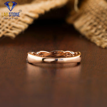 0.10 TDW Round Cut Women’s Diamond Band Ring