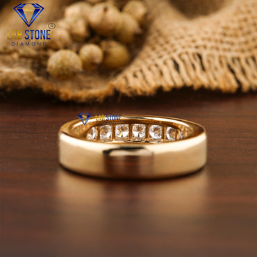 0.71 TDW Round Cut Women’s Diamond Band Ring